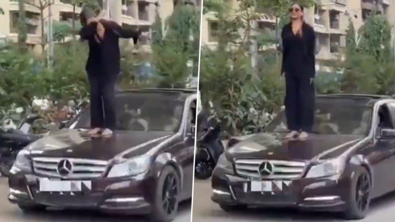 Navi Mumbai Reel Video: सोशल मीडिया का बुखार, नवी मुंबई में चलती मर्सिडीज के बोनट पर 'ऑरा फार्मिंग' डांस करती महिला ने बनाई रील, केस दर्ज