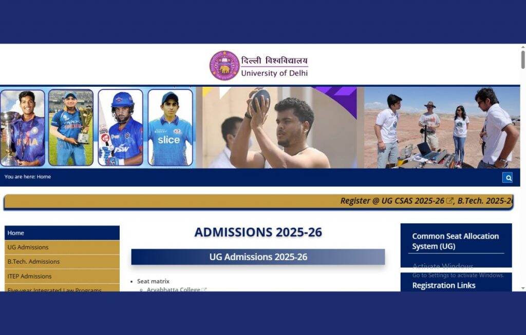 DU UG Admission 2025 का दूसरा चरण शुरू, @admission.uod.ac.in पर सेलेक्ट करें कॉलेज और कोर्स