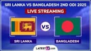 SL vs BAN 2nd ODI 2025 Live Streaming: बांग्लादेश बनाम श्रीलंका दूसरे वनडे में होगा रोमांचक मुकाबला, यहां जानिए कब, कहां और कैसे देखें लाइव प्रसारण