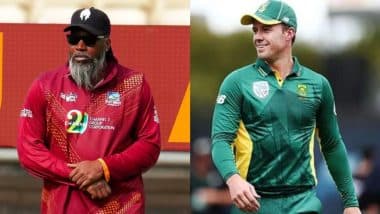 West Indies Champions vs South Africa Champions, WCL 2025 2nd Match 2025 Scorecard: दूसरे टी20 मुकाबले में वेस्टइंडीज चैंपियंस ने दक्षिण अफ्रीका चैंपियंस को दिया 80 रनों का टारगेट, लेंडल सिमंस ने खेली धमाकेदार पारी; यहां पहली पारी स्कोरकार्ड