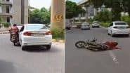 Delhi Road Accident: लापरवाही की हद है! फोन पर बात कर रहे डिलीवरी बॉय को कार सवार ने मारी टक्कर, दिल्ली में बीच सड़क पर हुआ हादसा; VIDEO