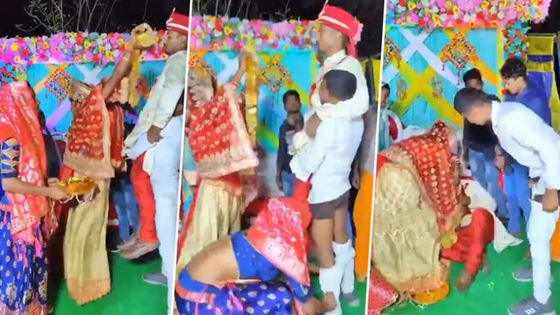 Funny Wedding Video: शादी में वरमाला के दौरान दोस्त ने दूल्हे को उठाया ऊपर, फिर दुल्हन की सहेली ने जो किया हंस-हंस के हो जाएंगे लोट-पोट
