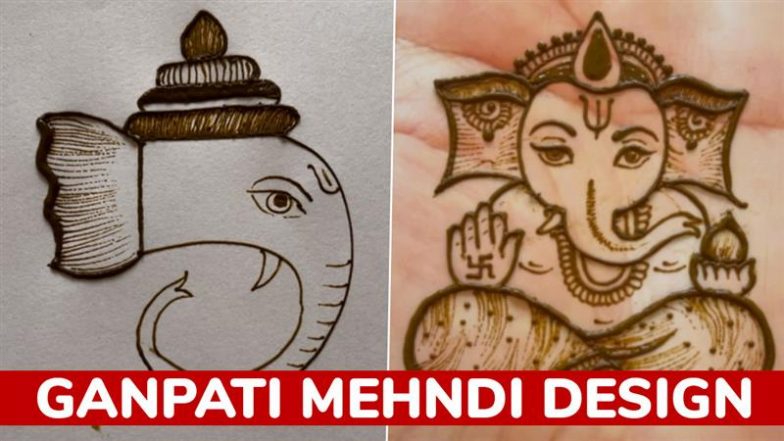 Ganpati Mehndi Design: गणेश चतुर्थी पर लगाएं बप्पा के ये आसान मेहंदी डिजाइन, देखें पैटर्न
