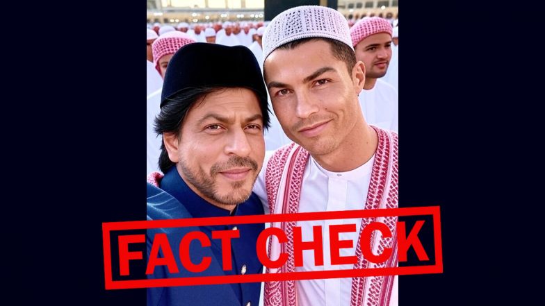 Fact Check: क्या सुपरस्टार शाहरुरुख खान और फुटबॉल प्लेयर क्रिस्टियानो रोनाल्डो ने मक्का में मुलाकात की, सोशल मीडिया पर वायरल इस पिक्स की जाने सच्चाई