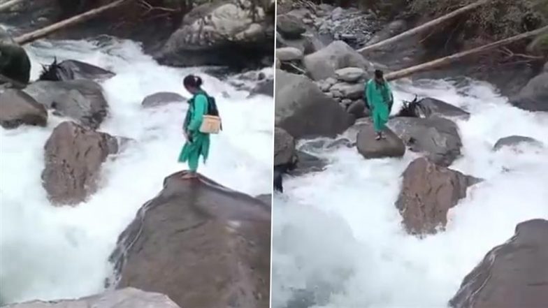 Viral Video: टीका पहुंचाने के लिए बाढ़ग्रस्त नदी पार करती दिखी स्वास्थ्यकर्मी, वायरल वीडियो के बाद सरकार की किरकिरी