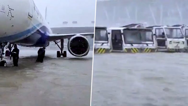 Mumbai Airport: मुंबई में बारिश का कहर! लोकल ट्रेनों और सड़कों के साथ साथ एयरपोर्ट में भी भर गया पानी, वीडियो आया सामने; VIDEO