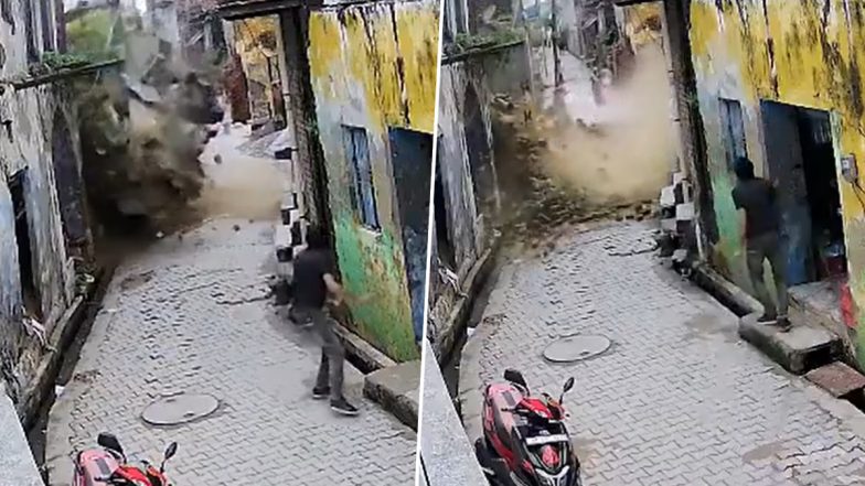 Building Collapsed: चंद सेकंड में स्कूल की जर्जर इमारत भरभराकर गिरी, बाल बाल बची महिला, हापुड़ का वीडियो आया सामने; VIDEO