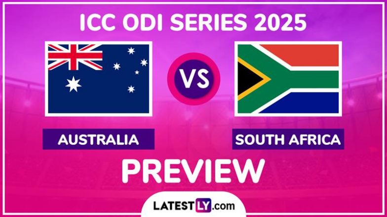 AUS vs SA 1st ODI 2025 Preview: ऑस्ट्रेलिया बनाम दक्षिण अफ्रीका पहला वनडे होगा रोमांचक, मैच से पहले जानें हेड टू हेड रिकॉर्ड्स, मिनी बैटल और स्ट्रीमिंग समेत सारे डिटेल्स