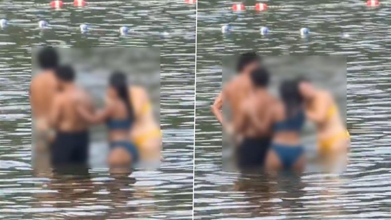 Viral Video: कनाडा के बीच पर साबुन से नहाते दिखे चार 'भारतीय'? सोशल मीडिया पर मचा बवाल, लोगों ने उठाए सवाल