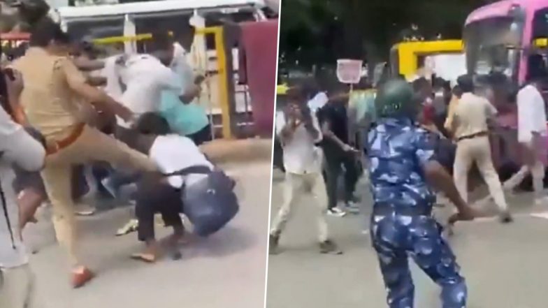 STET Exam 2025: विरोध प्रदर्शन कर रहे छात्र को पुलिसकर्मी ने लात मारी, छात्रों पर हुआ लाठीचार्ज, पटना का वीडियो आया सामने; VIDEO