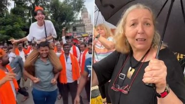 Mumbai: मराठा आरक्षण आंदोलन में शामिल हुए विदेशी पर्यटक, 'Ek Maratha, Lakh Maratha' के नारे लगाते दिखे; देखें VIDEO