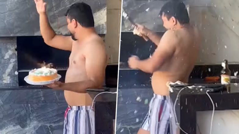 Viral Video: केक बना सरप्राइज बम! चेहरे पर फटते ही जलन से परेशान होकर पूल में कूदा बर्थडे बॉय