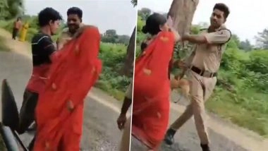 MP: महिला ने पुलिसकर्मी को चप्पल लेकर दौड़ाया, खाकी की लाज बचाने के लिए भागने लगा सिपाही; VIDEO वायरल