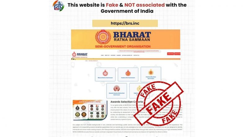 Fact Check: क्या ऑनलाइन आवेदन करने पर भारत रत्न, पद्म भूषण और पद्म विभूषण जैसे राष्ट्रीय पुरस्कार मिलते है, PIB ने इस वेबसाइट को बताया फर्जी