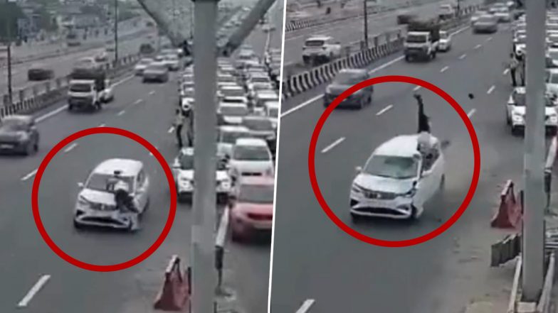 VIDEO: दिल्ली-गाज़ियाबाद एक्सप्रेसवे पर तेज़ रफ्तार कार का कहर, ट्रैफिक पुलिस कांस्टेबल को रौंदा; देखें  हादसे का भयावह वीडियो