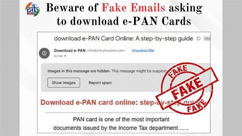 FACT CHECK: क्या आपको भी e-PAN कार्ड डाउनलोड करने के लिए ईमेल मिला है? साइबर ठगों ने बिछाया नया जाल, फर्जी लिंक पर क्लिक करने से बचें