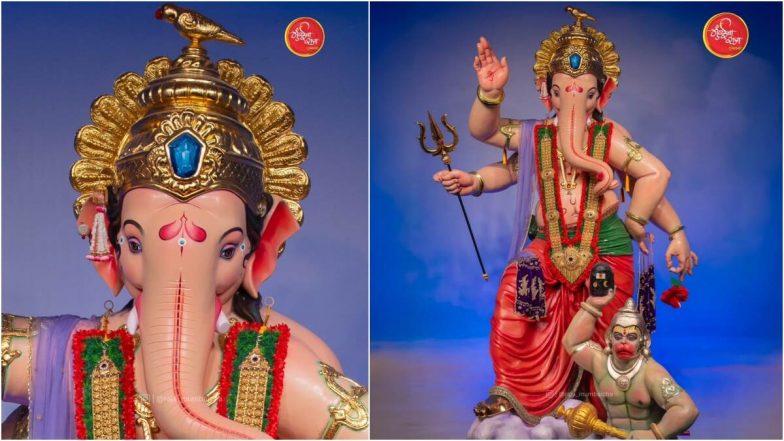 Mumbai Cha Raja 2025 First Look Photos OUT: मुंबई चा राजा 2025 का पहला लुक आया सामने; देखें बप्पा का भव्य रूप