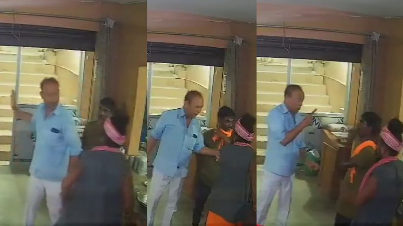 VIDEO: बवाल! भगवा पहनकर नॉनवेज खा रहा था युवक, लोगों ने जमकर पीटा, वीडियो वायरल