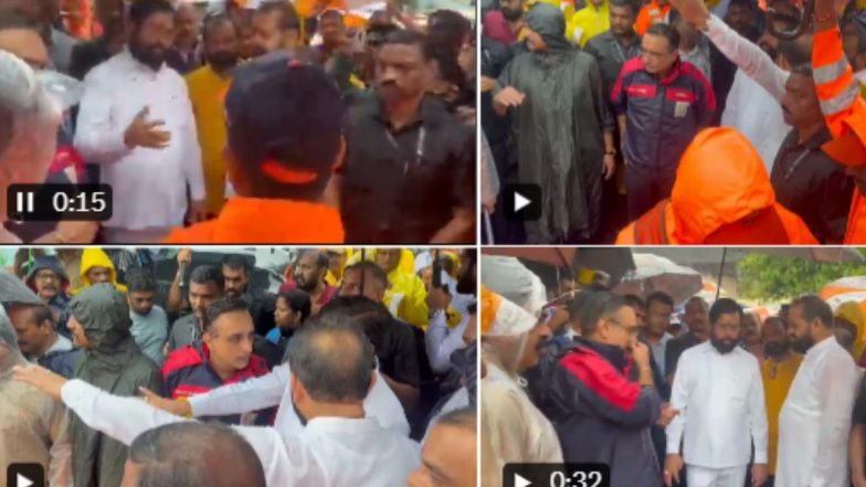 VIDEO: भारी बारिश के बीच एक्शन मोड में Deputy CM Eknath Shinde, मीठी नदी के बढ़ते पानी का लिया जायजा; राहत बचाव कार्य के दिए निर्देश