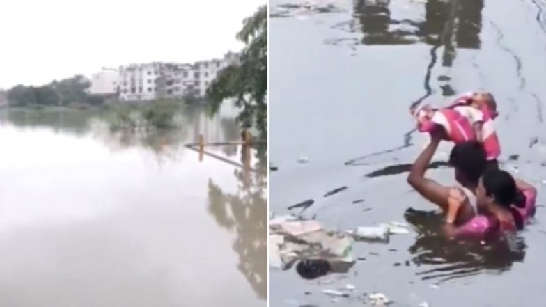 VIDEO: यूपी के 14 जिलों में बाढ़ का कहर! प्रयागराज और काशी पानी में डूबे, लखनऊ में आज सभी स्कूल बंद