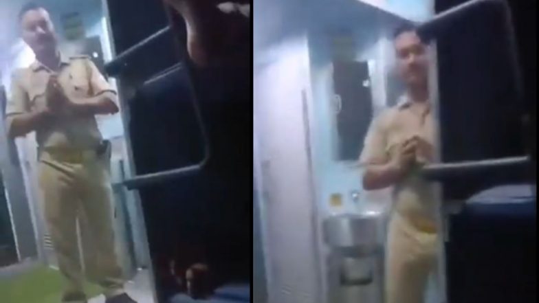 VIDEO: 'प्रयागराज एक्सप्रेस' में लड़की के साथ बैड टच! ड्यूटी पर तैनात कॉन्स्टेबल ने रात में की शर्मनाक हरकत, फिर कान पकड़कर मांगने लगा माफी