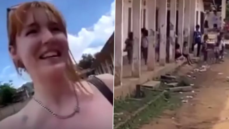 Viral Video: गोरी महिला को देख घबरा गए लाओस के ग्रामीण स्कूल के बच्चे, कोई रोया तो कोई छिप गया