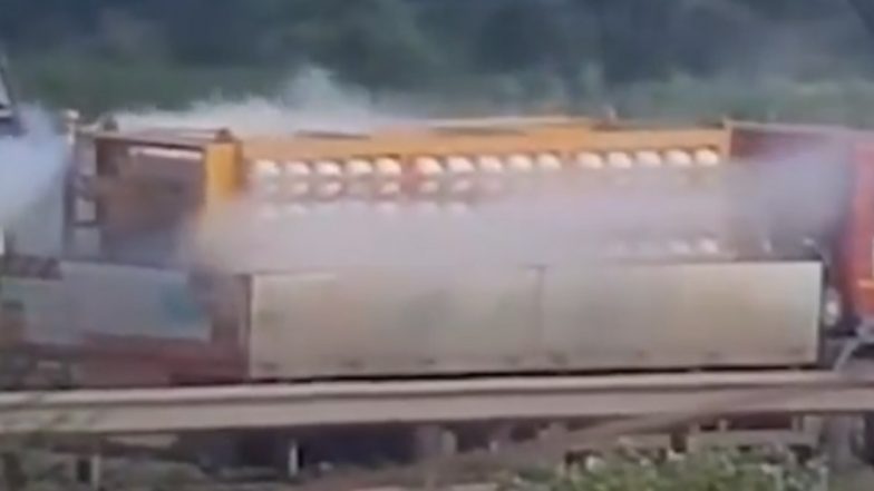 Pune Nashik Highway: टैंकर से लीक होने लगी गैस, पुणे नासिक हाईवे पर मची दहशत, ट्रैफिक हुआ जाम, नारायणगांव बायपास का VIDEO आया सामने