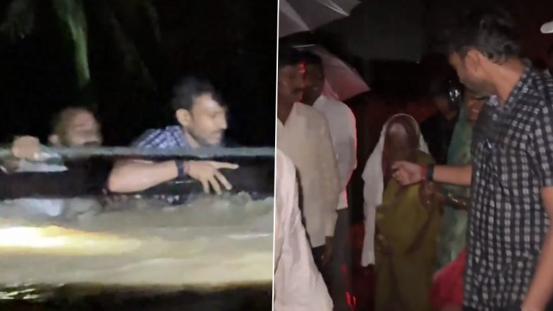 VIDEO: धाराशिव जिले में आई बाढ़ में सांसद ओमप्रकाश राजे निंबालकर ने की लोगों की मदद, अंधेरे में सीने तक पानी में पहुंचकर नागरिकों की बचाई जान
