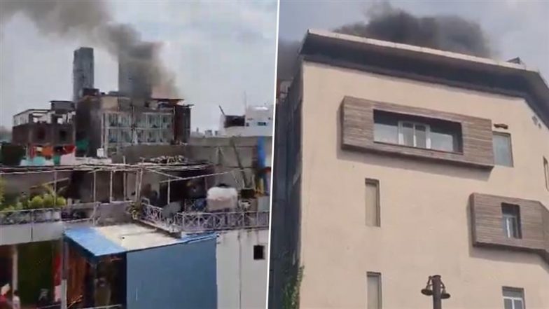 VIDEO: नोएडा के बेलमोंट होटल में लगी भीषण आग, लपटें देखकर लोगों में मची अफरा-तफरी; दमकल की टीम मौके पर मौजूद
