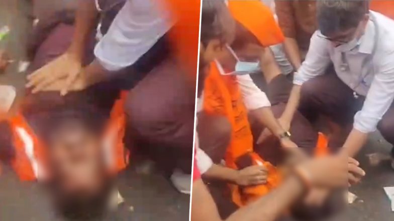 Mumbai Maratha Protest: मराठा आंदोलन के दौरान एक आंदोलनकारी की तबियत बिगड़ी, मौके पर मौजूद डॉक्टर ने CPR देकर बचाई जान, VIDEO आया सामने
