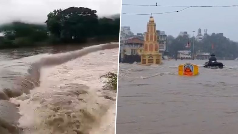 Nashik Rain: नाशिक में भारी बारिश का कहर! गोदावरी नदी किनारे के मंदिर पानी में डूबे, आज और कल के लिए अलर्ट जारी; VIDEO