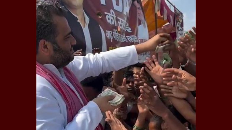 सपा नेता राहुल अवाना ने नोएडा में बाढ़ पीड़ितों को रुपए बांटे, सोशल मीडिया पर वीडियो वायरल
