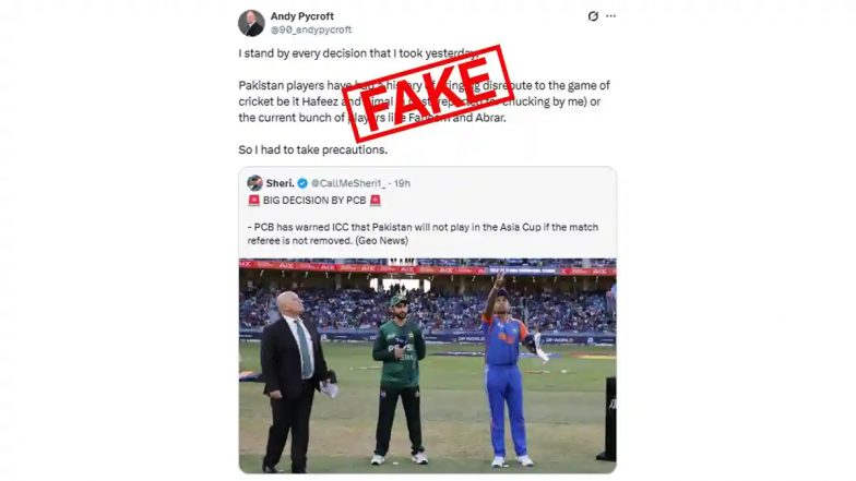 Fact Check: पाकिस्तानी खिलाड़ियों की आलोचना वाली एंडी पाइक्रॉफ्ट की एक्स पोस्ट वायरल! क्या एशिया कप से मैच रेफरी को हटाने की मांग के बाद लिया बदला?