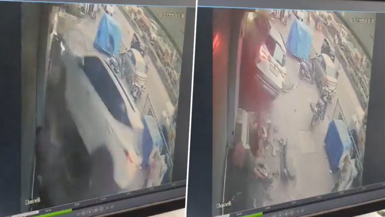 Ghatkopar Road Accident: शराब के नशे में तेज रफ्तार SUV सवार ने दुकानों को मारी टक्कर, 3 लोग हुए घायल, घाटकोपर के एक्सीडेंट का VIDEO आया सामने