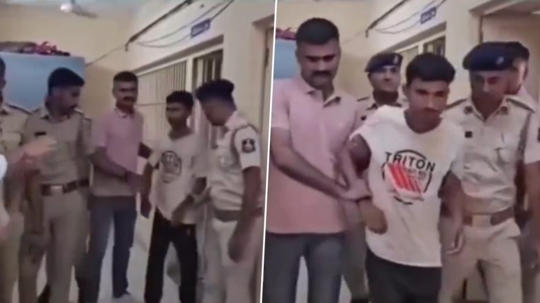 VIDEO: रेप का आरोपी लॉकअप से ठीक से चलते हुए निकला, पुलिस ने कान में कुछ कहा.. फिर लंगडाते हुए चलने लगा, सोशल मीडिया पर आनंद का वीडियो हुआ वायरल