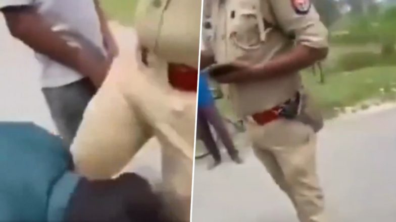 Amethi: युवकों को दरोगा ने लातों से पीटा, जमकर की मारपीट और दी गालियां, अमेठी का वीडियो आया सामने; VIDEO