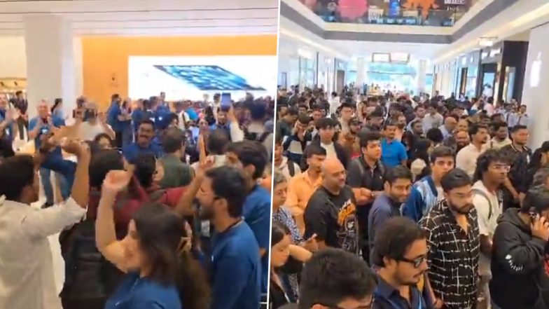Pune Apple New Retail Store: पुणे के कोरेगांव पार्क में खुला एप्पल का नया रिटेल स्टोर, कोपा मॉल में उमड़ी भारी भीड़! देखें VIDEO