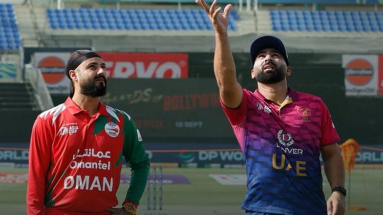 UAE vs OMA, Asia Cup 2025 Scorecard: संयुक्त अरब अमीरात ने ओमान को दिया 173 रनों का विशाल लक्ष्य, अलीशान शराफू, मुहम्मद वसीम ने ठोका अर्धशतक, देखें पहली पारी का स्कोरकार्ड