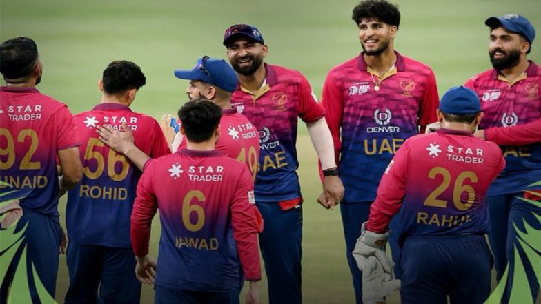 UAE Beat MAS In T20WC Qualifier 2025 Live Scoreacard: संयुक्त अरब अमीरात ने मलेशिया को 6 विकेट हराया, मोहम्मद वसीम ने खेली तूफ़ानी पारी, यहां देखें मैच का स्कोरकार्ड
