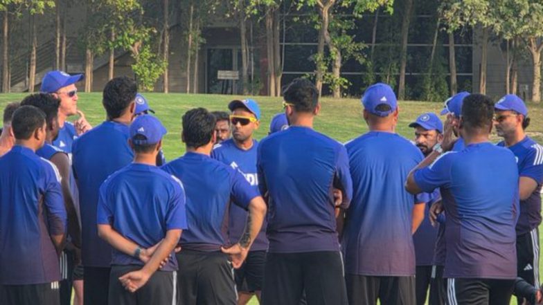 Team India Practice For Asia Cup 2025: सूर्यकुमार यादव की कप्तानी में एशिया कप की तैयारी में जुटी भारतीय राष्ट्रीय क्रिकेट टीम, देखें दुबई में प्रैक्टिस की तस्वीरें और वीडियो
