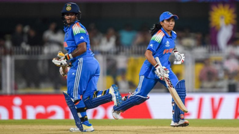 IND-W vs SL-W ICC Women’s World Cup 2025 Live Scorecard: भारतीय महिला टीम ने श्रीलंका को दिया 270 रनों का लक्ष्य, लोअर आर्डर ने बचाई लाज, देखें पहली पारी का स्कोरकार्ड