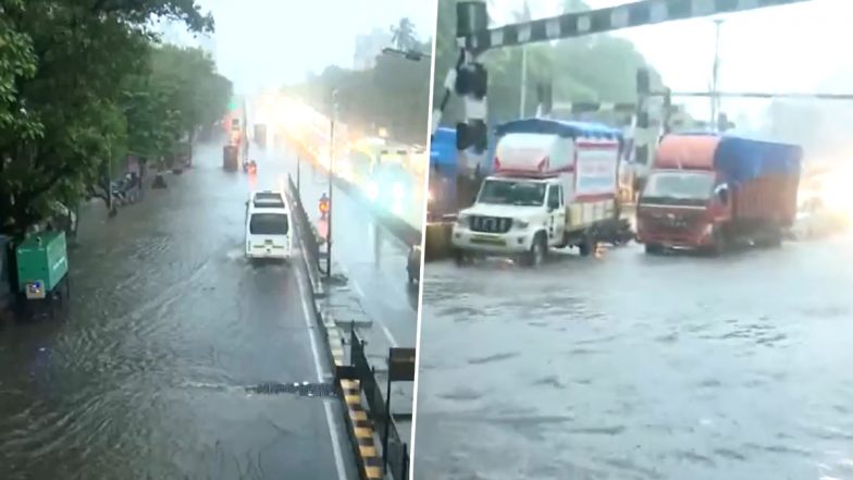 Mumbai Heavy Rain: मुंबई में मानसून ने फिर पकड़ी रफ़्तार, भारी बारिश से कई इलाकों में जलजमाव, सड़क यातायात-लोकल ट्रेन सेवाएं प्रभावित; VIDEO