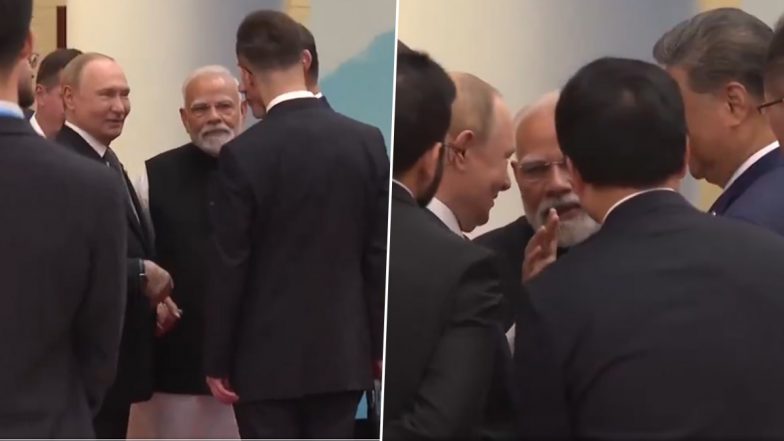 VIDEO: PM मोदी, पुतिन और जिनपिंग की जबरदस्त केमिस्ट्री, वीडियो में देखें ताकतवर नेताओं का दोस्ताना अंदाज