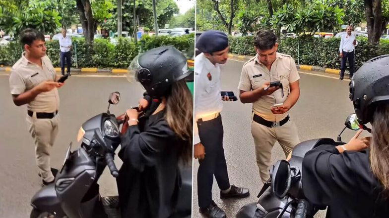 VIDEO: चालान काटा और रसीद नहीं दी? Gurugram में ट्रैफिक पुलिस ने Japanese Tourist से ली रिश्वत, हेलमेट न पहनने पर 1000 रुपये वसूला