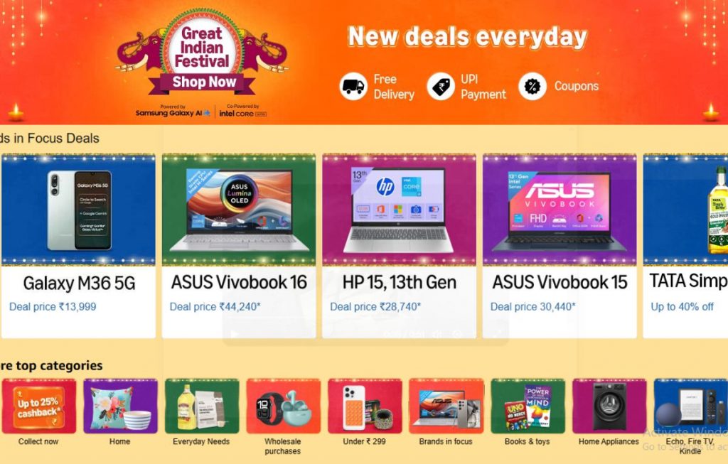 Amazon Great Indian Festival 2025: इलेक्ट्रॉनिक्स पर मिल रही भारी छूट