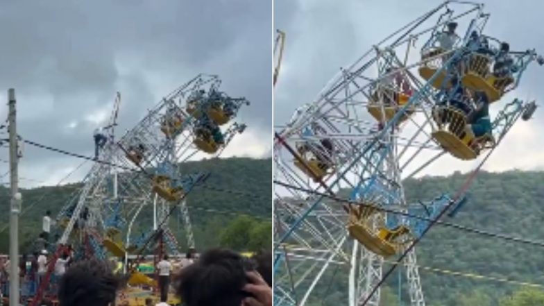 VIDEO: मध्य प्रदेश के Raisen में टला बड़ा हादसा, खंडेरा मंदिर मेले में अचानक टूटा झूला; दर्जनों लोग गिरते-गिरते बचे
