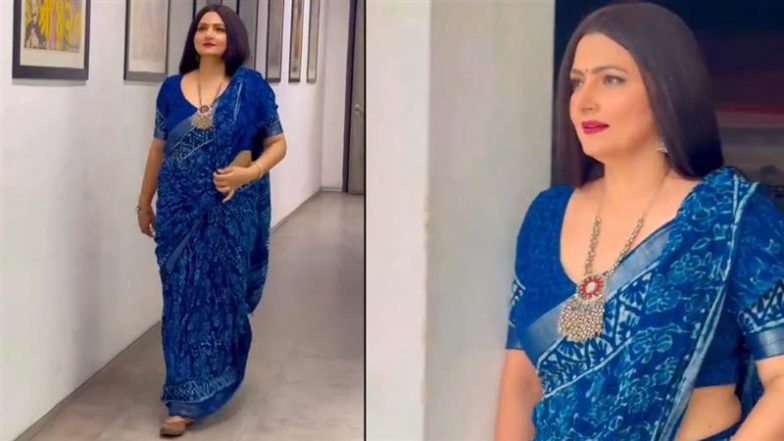 Chitra Tripathi Viral Video: 'न्यूज देखने आए थे लेकिन...': नीली साड़ी में छा गईं चित्रा त्रिपाठी, वायरल हुआ वीडियो