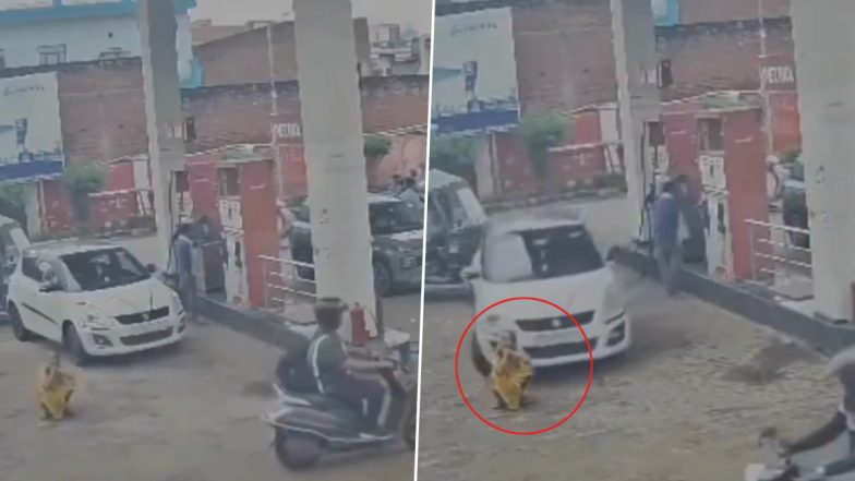 Agra Petrol Pump Accident: पेट्रोल पंप पर बेटे के इंतजार में बैठी महिला को कार सवार ने कुचला, आगरा का VIDEO आया सामने