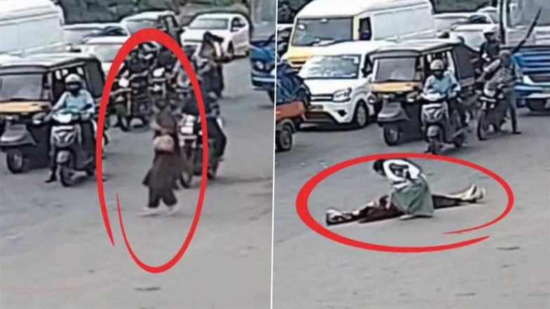 Thrissur Hit-and-Run: केरल के त्रिसूर में ट्रैफिक सिग्नल तोड़ते समय बाइक सवार ने बुजुर्ग महिला को मारी टक्कर, सीसीटीवी में कैद हुई घटना