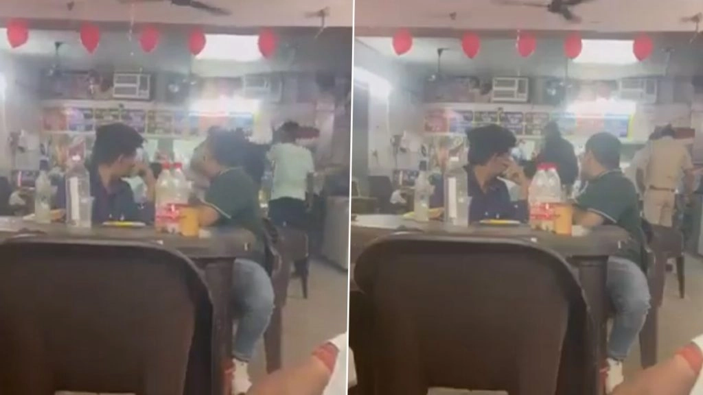 गाजियाबाद में पुलिस कर्मचारियों ने वेटर से की मारपीट.